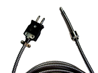 Armored thermocouple with flexible protection